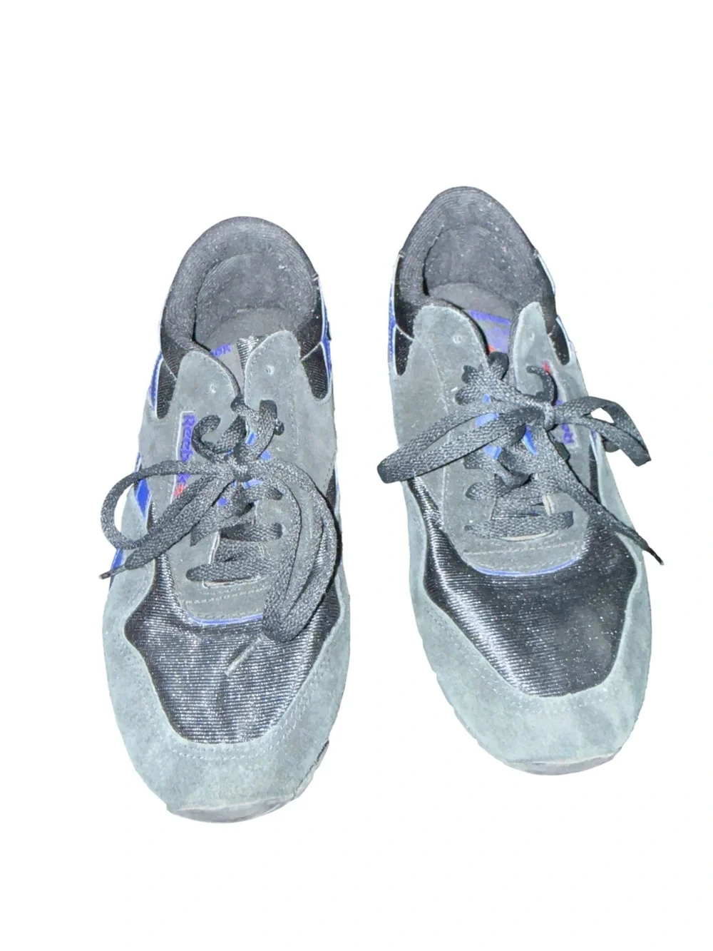 Reebok Black & Blue Suede Mesh Sneakers